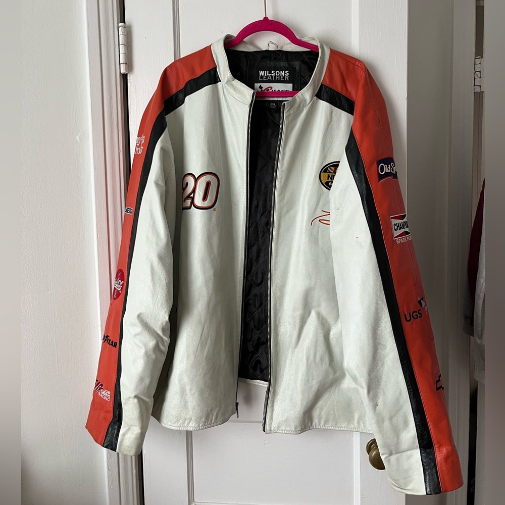 Leather NASCAR Jacket / Tony Stewart XXL